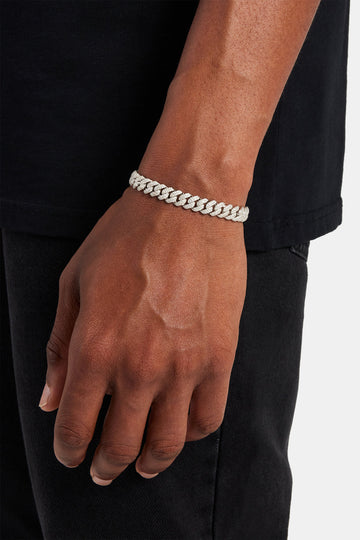 PULSO CUBANO CON DIAMANTES ZIRCONIA 4CT