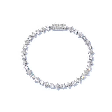 BRAZALETE HALO TENNIS CON DIAMANTES LAB GROWN 4CT