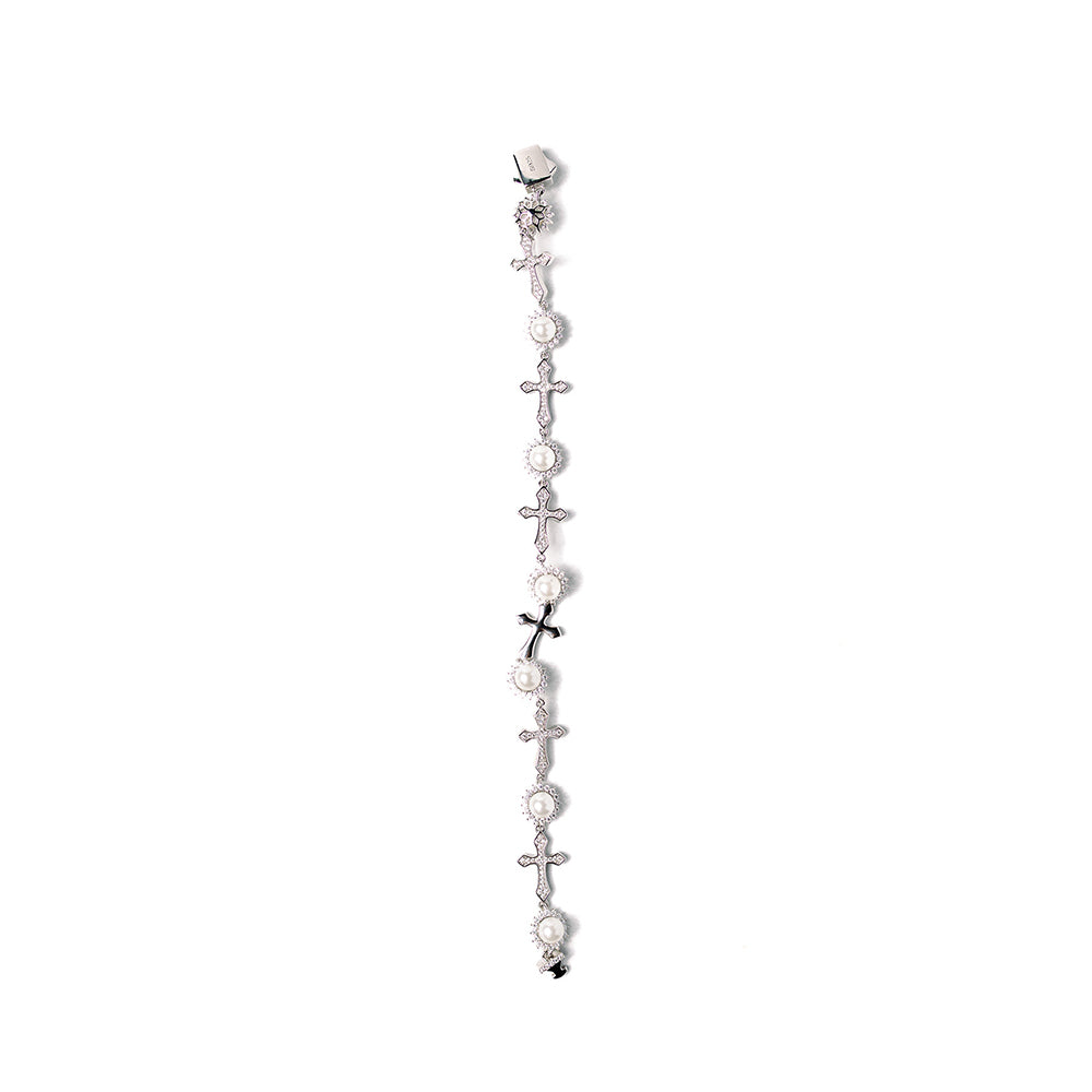 BRAZALETE MONTECRISTO DE CRUZ CON DIAMANTES ZIRCONIA
